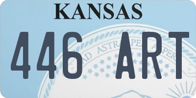 KS license plate 446ART