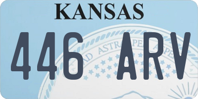 KS license plate 446ARV