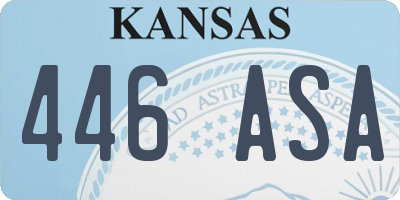 KS license plate 446ASA