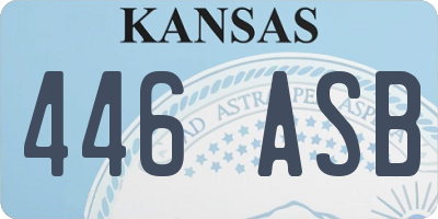 KS license plate 446ASB