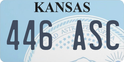 KS license plate 446ASC