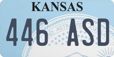 KS license plate 446ASD