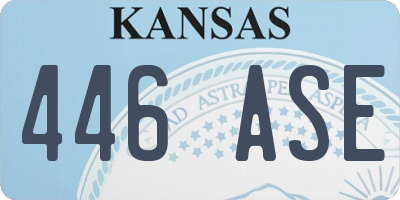 KS license plate 446ASE