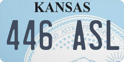 KS license plate 446ASL