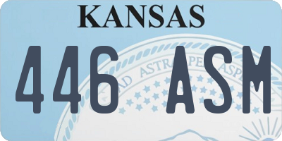 KS license plate 446ASM
