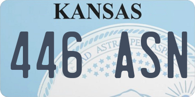 KS license plate 446ASN