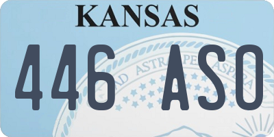 KS license plate 446ASO