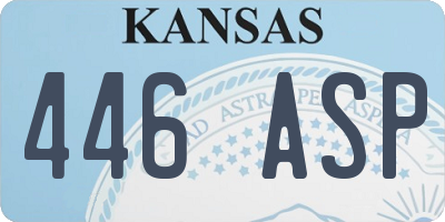 KS license plate 446ASP