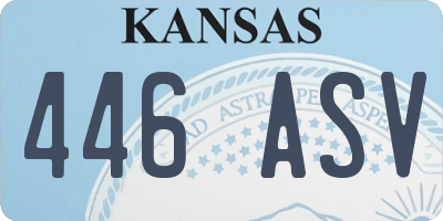 KS license plate 446ASV