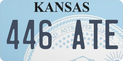 KS license plate 446ATE