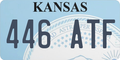 KS license plate 446ATF