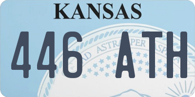 KS license plate 446ATH