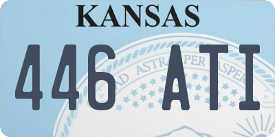 KS license plate 446ATI