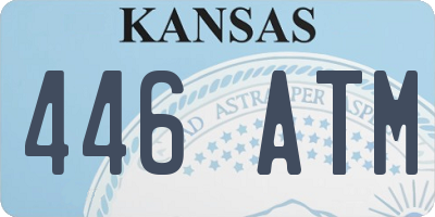 KS license plate 446ATM