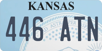 KS license plate 446ATN