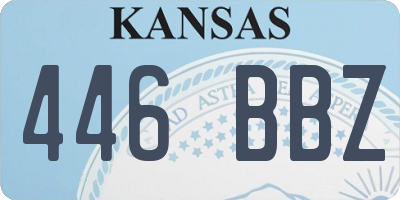 KS license plate 446BBZ