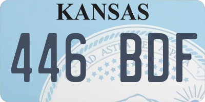 KS license plate 446BDF