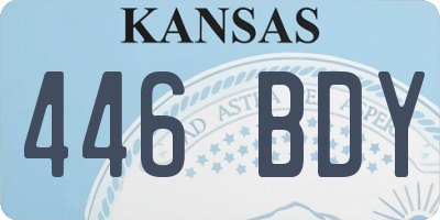 KS license plate 446BDY