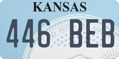 KS license plate 446BEB