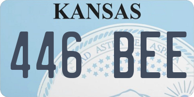 KS license plate 446BEE