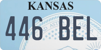 KS license plate 446BEL