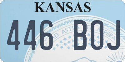 KS license plate 446BOJ