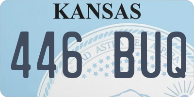 KS license plate 446BUQ