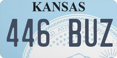 KS license plate 446BUZ