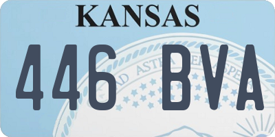 KS license plate 446BVA