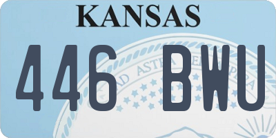KS license plate 446BWU
