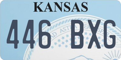 KS license plate 446BXG