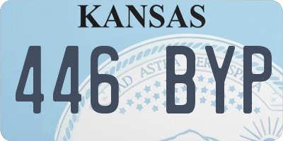 KS license plate 446BYP