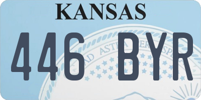 KS license plate 446BYR