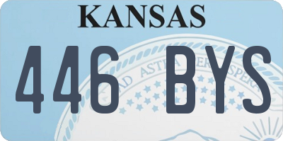 KS license plate 446BYS