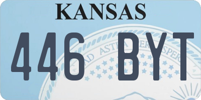 KS license plate 446BYT
