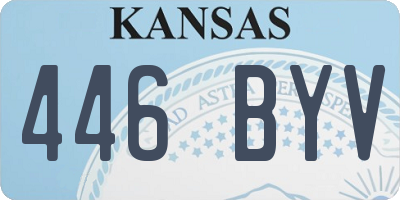 KS license plate 446BYV