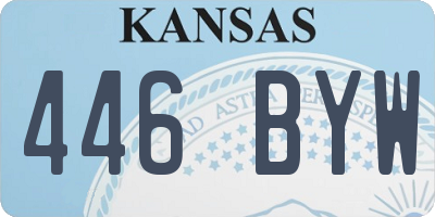 KS license plate 446BYW