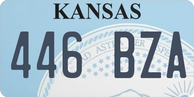 KS license plate 446BZA