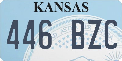 KS license plate 446BZC