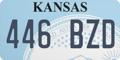 KS license plate 446BZD
