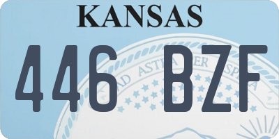 KS license plate 446BZF