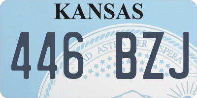 KS license plate 446BZJ
