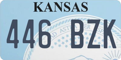 KS license plate 446BZK