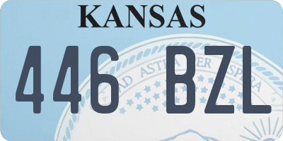 KS license plate 446BZL