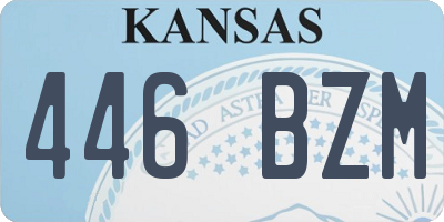 KS license plate 446BZM
