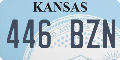 KS license plate 446BZN