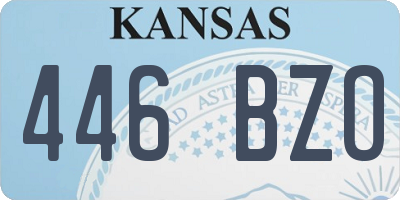 KS license plate 446BZO
