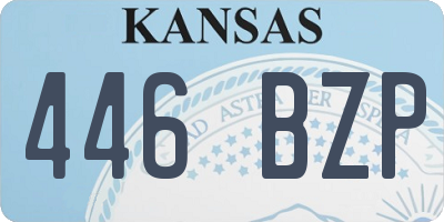KS license plate 446BZP