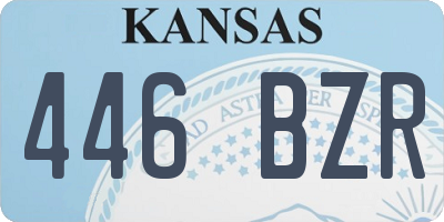 KS license plate 446BZR