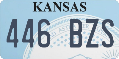 KS license plate 446BZS